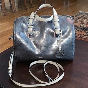 Michael Kors Grayson Nickel Satchel